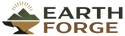 Logo of Earth Forge with a mountain and forge design.